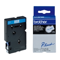 Brother TC-203 | blå text - vit märkband  | 12mm x 7.7m (original) 088834
