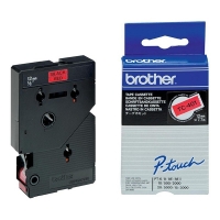 Brother TC-401 | svart text - röd tejp | 12mm x 7.7m (original) TC-401 088846