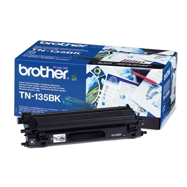 Brother TN-135BK svart toner hög kapacitet (original) TN135BK 029265 - 1