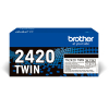 Brother TN-2420 svart toner 2-pack (original)