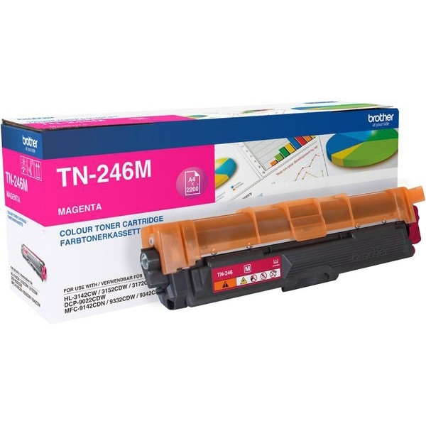 Brother TN-246M magenta toner hög kapacitet (original) TN246M 051070 - 1