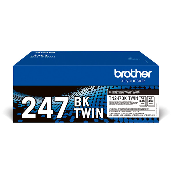 Brother TN-247BK svart toner 2-pack (original) TN247BKTWIN 051328 - 1