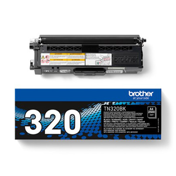 Brother TN-320BK svart toner (original) TN320BK 029186 - 1