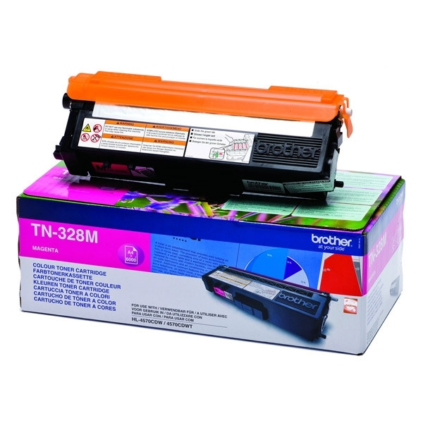 Brother TN-328M magenta toner extra hög kapacitet (original) TN328M 029206 - 1