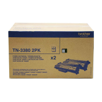 Brother TN-3380 svart toner hög kapacitet 2-pack (original) TN3380TWIN 051458