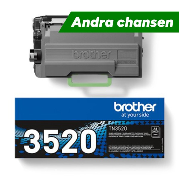 Brother TN-3520 svart toner extra hög kapacitet (original) ⭐ 502273 - 1