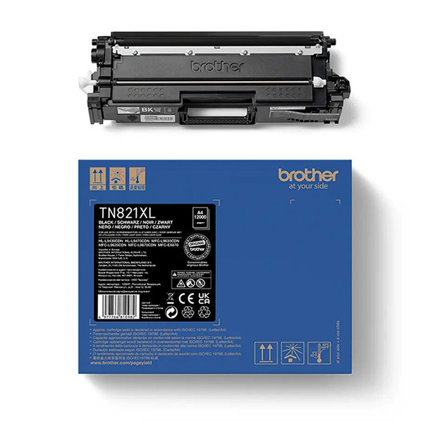 Brother TN-821XL BK svart toner hög kapacitet (original) TN821XLBK 051370 - 1
