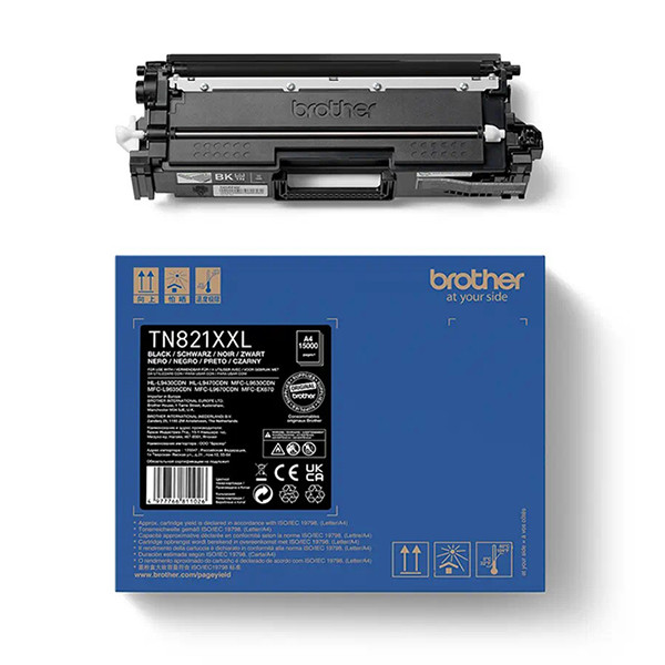 Brother TN-821XXL BK svart toner extra hög kapacitet (original) BROTN821XXLBK 051378 - 1