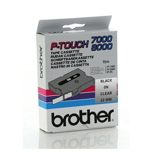 Brother TX-131 | svart text - transparent tejp | 12mm x 15m (original) TX131 080319 - 1