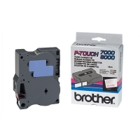 Brother TX-242 | röd text - vit märkband  | 18mm x 15m (original) 080240