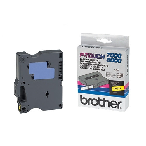 Brother TX-621 | svart text - gul tejp | 9mm x 15m (original) TX621 080272 - 1