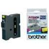 Brother TX-641 | svart text - gul tejp | 18mm x 15m (original)