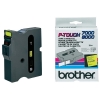 Brother TX-651 | svart text - gul tejp | 24mm x 15m (original)