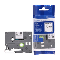 Brother TZ-FX111 | Flexi ID | svart text - transparent märkband  | 6mm x 8m (original) 080800