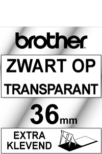 Brother TZ-S161 | svart text - transparent märkband  | 26mm x 8m (original) 080666