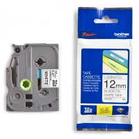 Brother TZe-231 | svart text - vit märkband  | 12mm x 8m (original) 080404