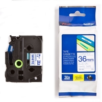 Brother TZe-263 | blå text - vit märkband  | 36mm x 8m (original) 080456