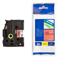 Brother TZe-461 | svart text - röd märkband  | 36mm x 8m (original) 080476