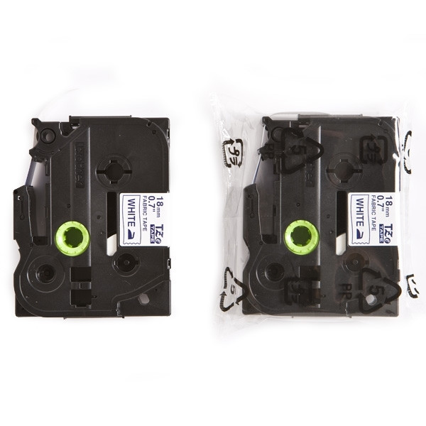 Brother TZe-FA4 Iron-On märkband  | blå text - vit märkband  | 18mm x 3m (original) 080910 - 1