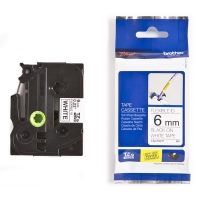 Brother TZe-FX211 | Flexi ID | svart text - vit märkband  | 6mm x 8m (original) 080812