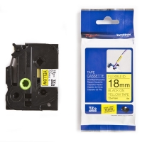Brother TZe-FX641 | Flexi ID | svart text - gul märkband  | 18mm x 8m (original) 080830