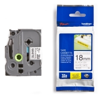 Brother TZe-S241 | svart text - vit märkband  | 18mm x 8m (original) 080674