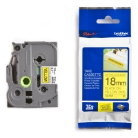 Brother TZe-S641 | svart text - gul märkband  | 18mm x 8m (original) 080686
