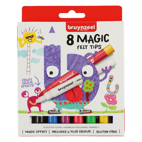 Bruynzeel Tuschpennor | Bruynzeel Kids | 8st 60126008 231011 - 1