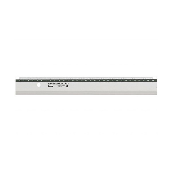 Bura Skärlinjal 30cm | Bura 512 | aluminium 440017 221395 - 1