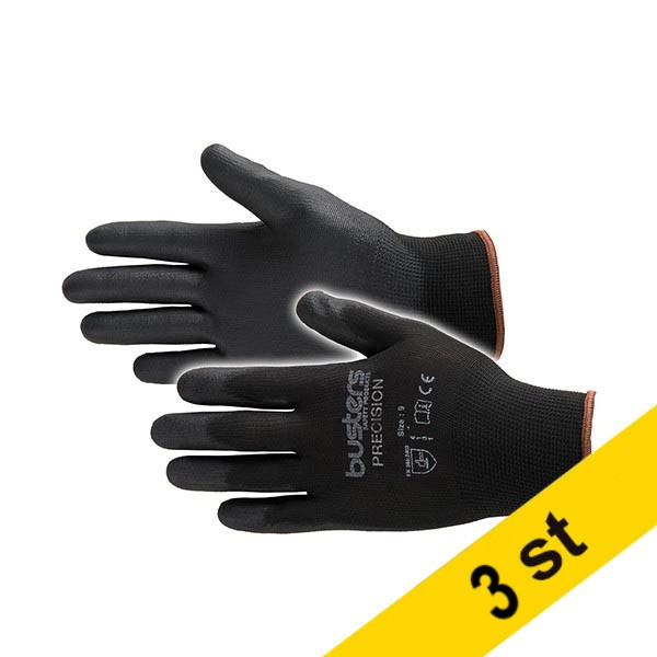 Busters Arbetshandske L 1 par | svart | Busters Precision | 3st  SBU00072 - 1