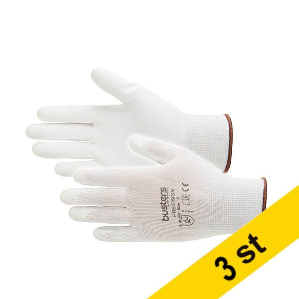 Arbetshandske M 1-par | vit | Busters Precision | 3st SBU00073 Arbetshandske M 1-par | vit | Busters Precision | 3st SBU00073 - 1