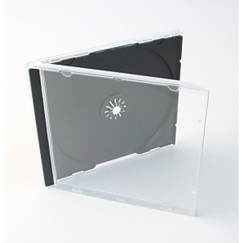 CD-fodral | Jewel Case | svart tray | 100st  050020 - 1