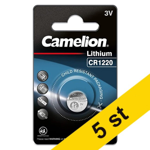 Camelion CR1220 Litium knappcellsbatteri 5st ACA00240 - 1