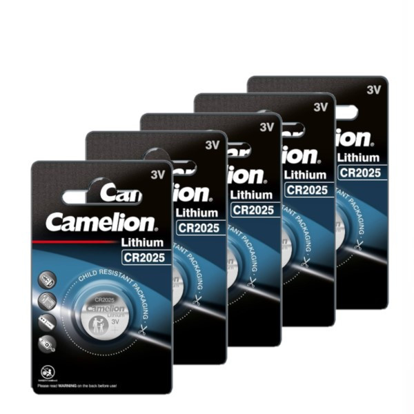 Camelion CR2025 Litium knappcellsbatteri | 5-pack 208-205 5003LC BR2025 BR2025-1W CR2025 ACA00502 - 1