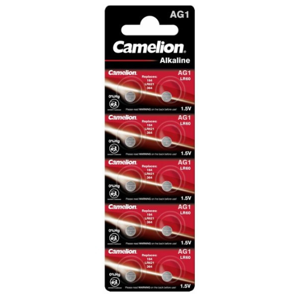 Camelion LR60/AG1/164 Alkaline knappcellsbatteri 10st ACA00254 - 1