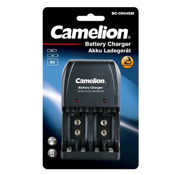 Camelion laddare för AA/AAA/9V batterier 6HR61 9V AA AAA BC-0904SM ACA00726 - 1