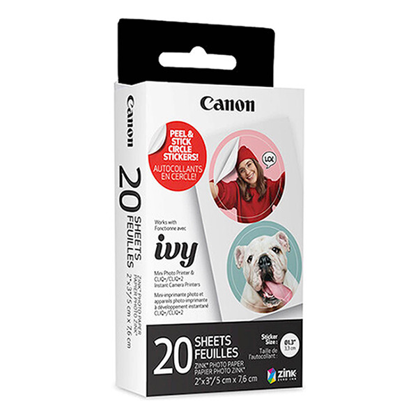 Canon Ø 33mm Canon ZINK fotopapper | självhäftande | 20 ark 4967C003AA 154040 - 1