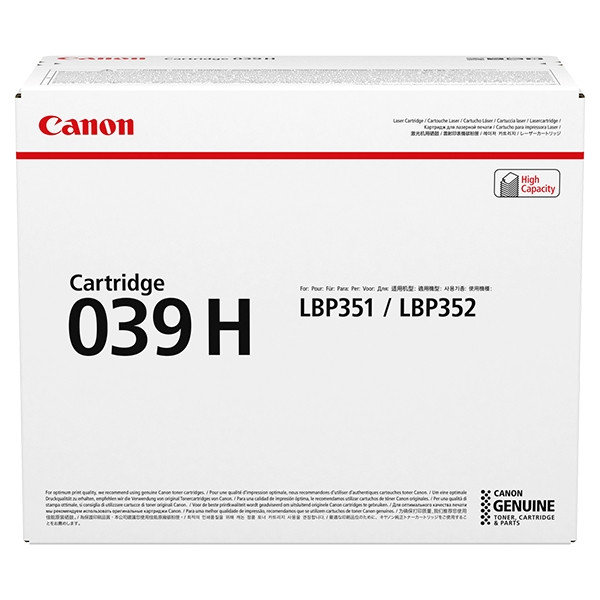Canon 039H svart toner hög kapacitet (original) 0288C001 017276 - 1
