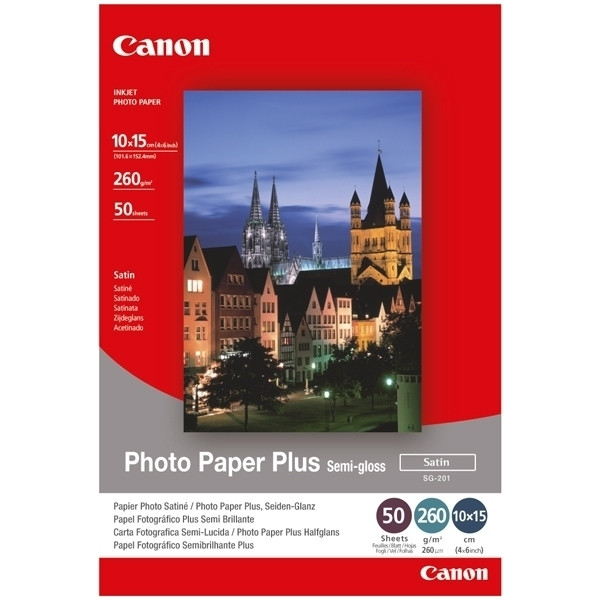Canon 10x15cm 260g Canon SG-201 fotopapper | Plus Semigloss | 50 ark 1686B015 154006 - 1