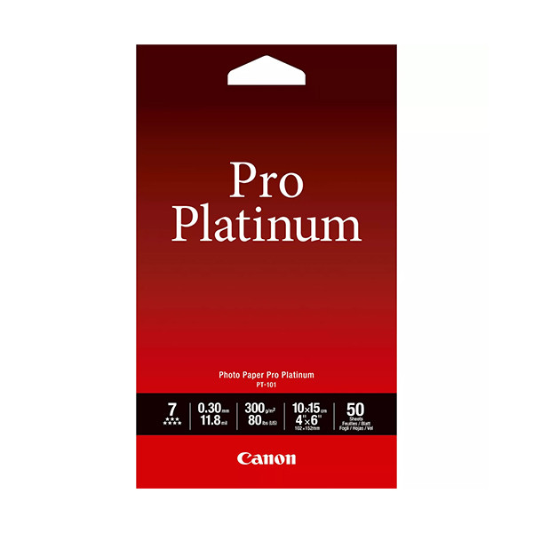 Canon 10x15cm 300g Canon PT-101 fotopapper | Pro Platinum | 50 ark 2768B014 154064 - 1