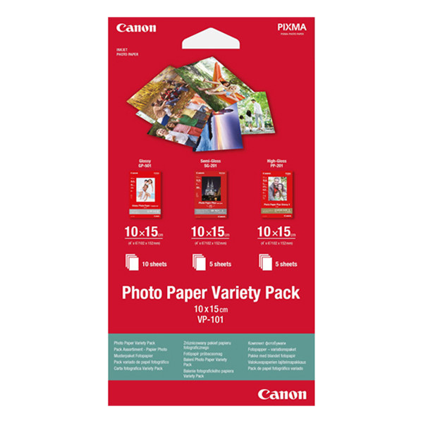 Canon 10x15cm Canon VP-101 fotopapper | Variety Pack | 20 ark 0775B078 150394 - 1