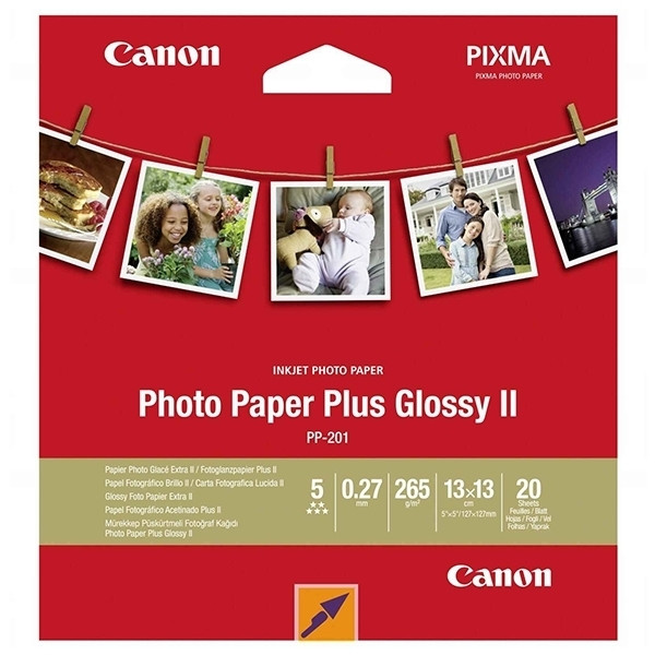 Canon 13x13cm 265g Canon PP-201 fotopapper | Plus Glossy II | 20 ark 2311B060 150392 - 1