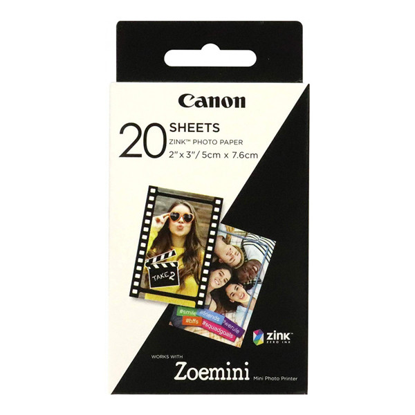 Canon 5x7,6cm Canon ZINK fotopapper | självhäftande | 20 ark 3214C002 154034 - 1