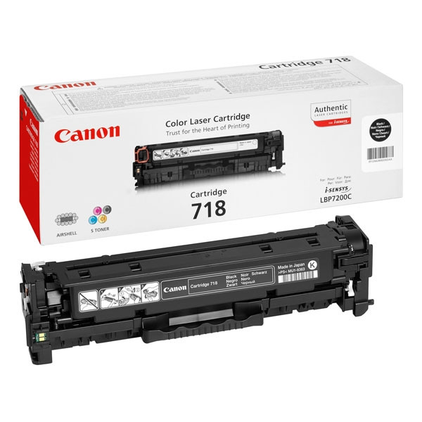 Canon 718 BK svart toner (original) 2662B002AA 070878 - 1