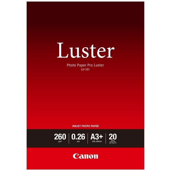 Canon A3+ 260g Canon LU-101 fotopapper | Pro Luster | 20 ark 6211B008 154004 - 1