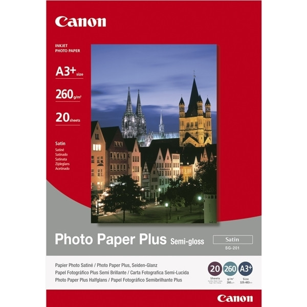 Canon A3+ 260g Canon SG-201 fotopapper | Plus Semi-Gloss | 20 ark 1686B032 150342 - 1