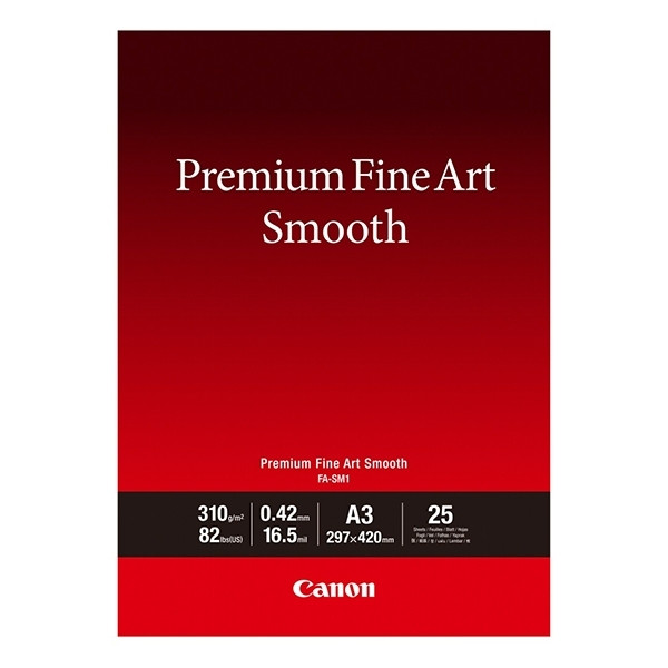 Canon A3+ 310g Canon FA-SM1 fotopapper | Premium Fine Art Smooth | 25 ark 1711C004 154030 - 1