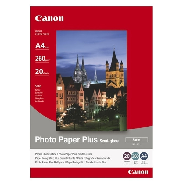 Canon A4 260g Canon SG-201 fotopapper | Plus Semi-Gloss | 20 ark 1686B021 064590 - 1