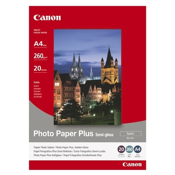 Canon A4 260g Canon SG-201 fotopapper | Plus Semigloss | 20 ark 1686B021 064590 - 1