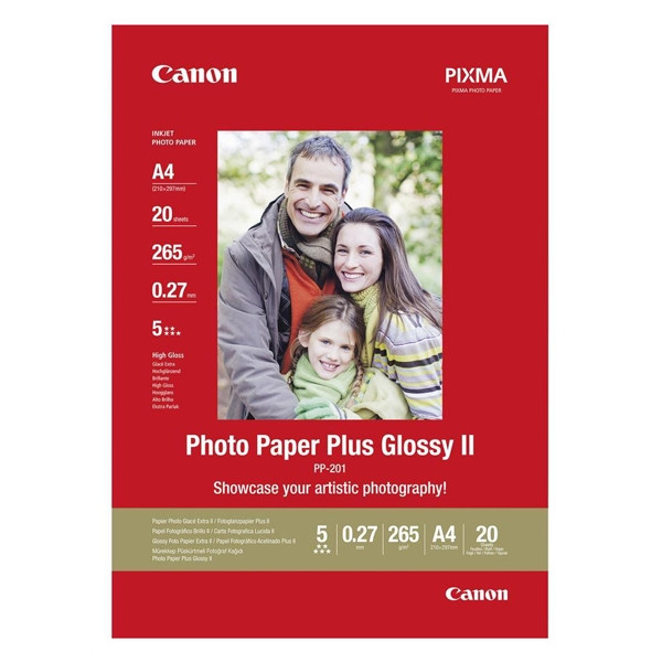 Canon A4 265g Canon PP-201 fotopapper | Plus Glossy II | 20 ark 2311B019 064555 - 1